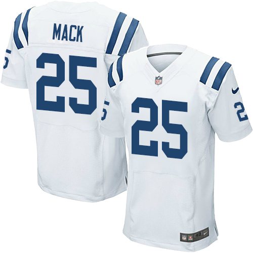 Nike Colts #25 Marlon Mack White Men's Stitched NFL Elite Jersey - Click Image to Close